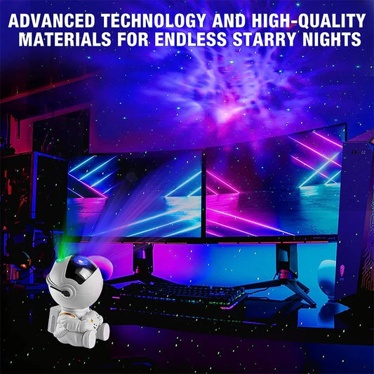 Astronaut LED Star Galaxies Projector Night Light Starry Sky Porjectors Lamp Bluetooth Speaker For Bedroom Room Decor Kids Gift