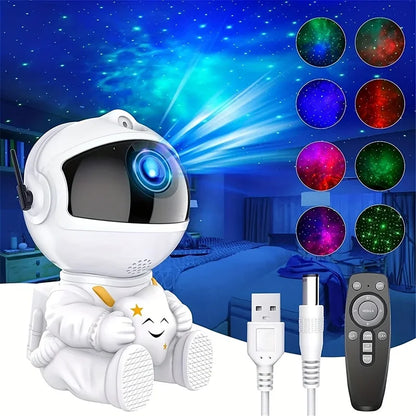 Astronaut LED Star Galaxies Projector Night Light Starry Sky Porjectors Lamp Bluetooth Speaker For Bedroom Room Decor Kids Gift
