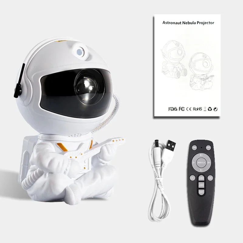 Astronaut LED Star Galaxies Projector Night Light Starry Sky Porjectors Lamp Bluetooth Speaker For Bedroom Room Decor Kids Gift